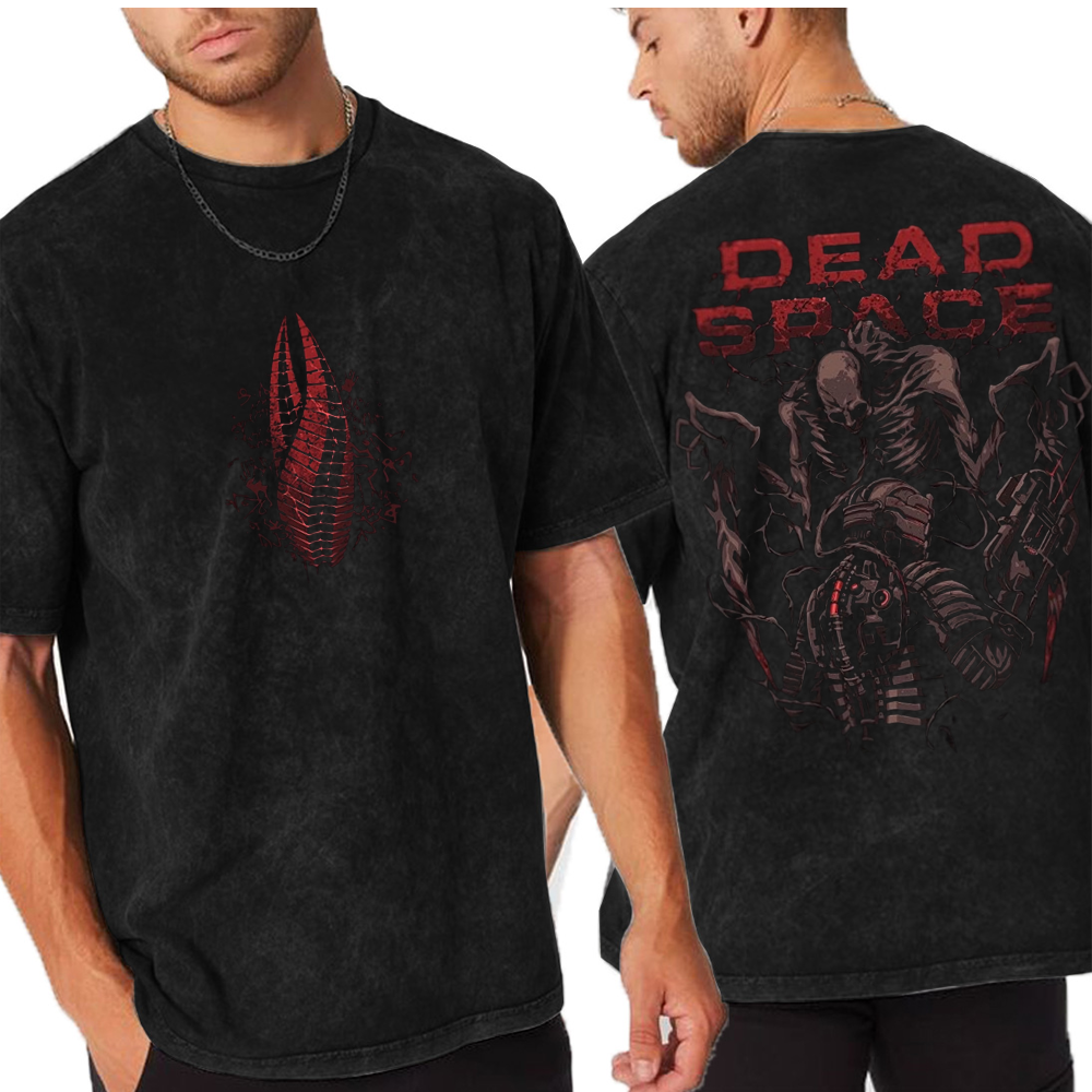Retro The Dead Space Make Us Game Graphic Unisex Washed T-Shirt