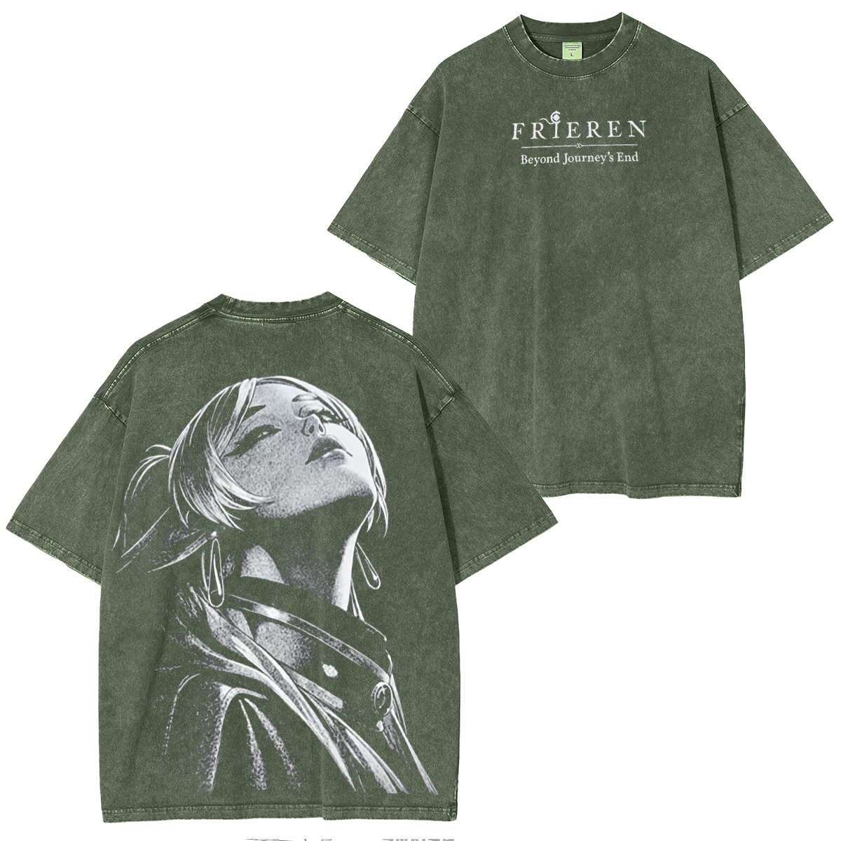 Frieren : Beyond Journey's Anime Unisex Washed T-Shirt