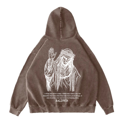 Baldwin IV never gave in to illness King of Jerusalem Unisex Washed Zip Up Hoodie