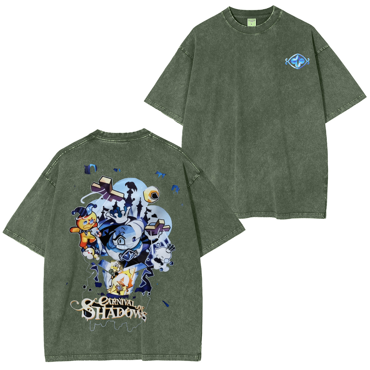 CookieRun: Kingdom Gingerbread Man Kingdom Shadow Milk Vintage Washed T-shirt/Crewneck/Hoodie