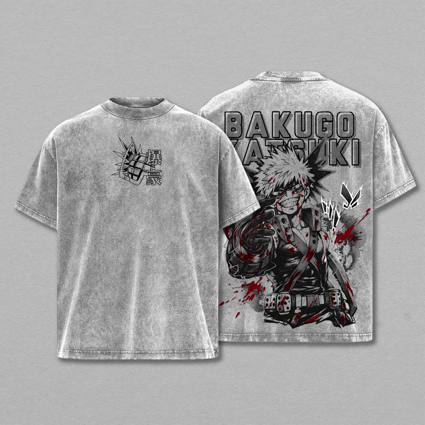 Bakugo Katsuki My Hero Academia Washed T-shirt/Crewneck/Hoodie