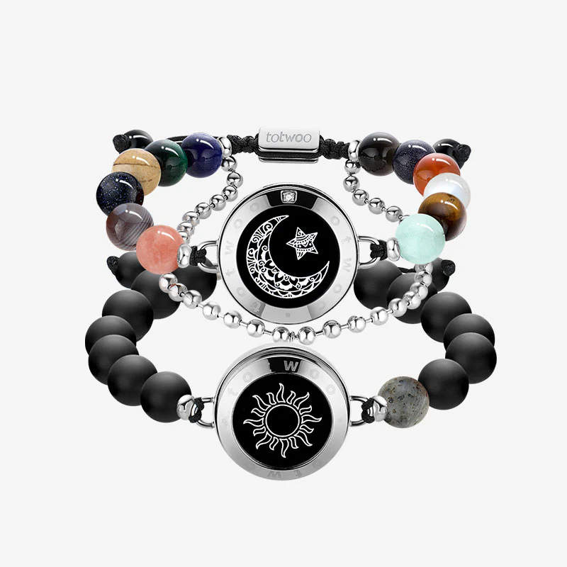 ❤️Sun&Moon Energy Touch Bracelets with 13 Types of Natural Beads👫🎁
