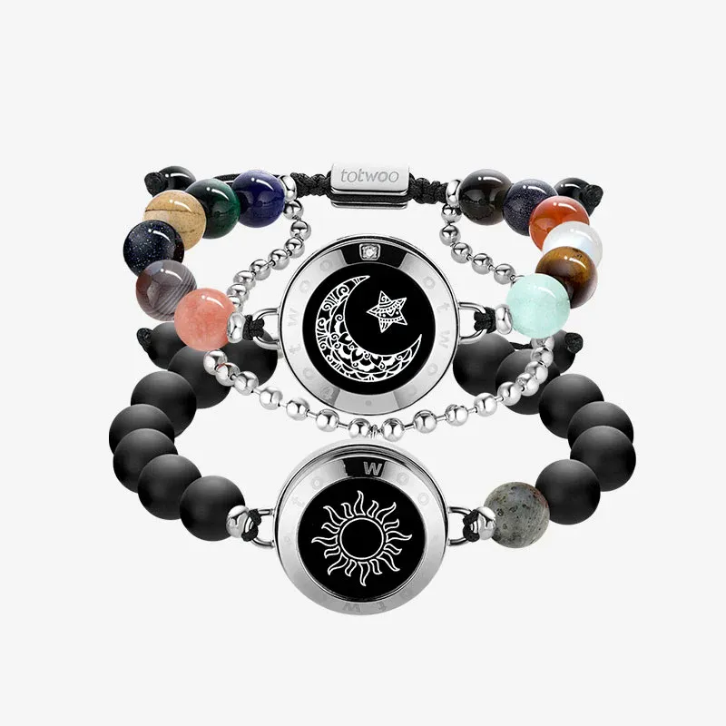 ❤️Sun&Moon Energy Touch Bracelets with 13 Types of Natural Beads👫🎁