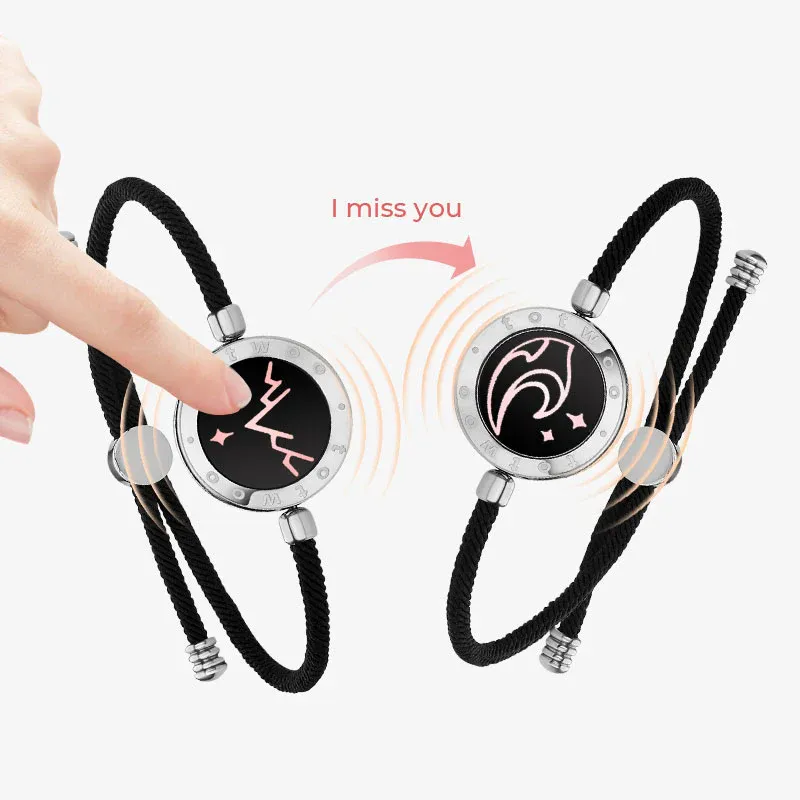 ❤️Mountain & Sea Touch Bracelets with Milan Rope 【Black+Black】 👫🎁