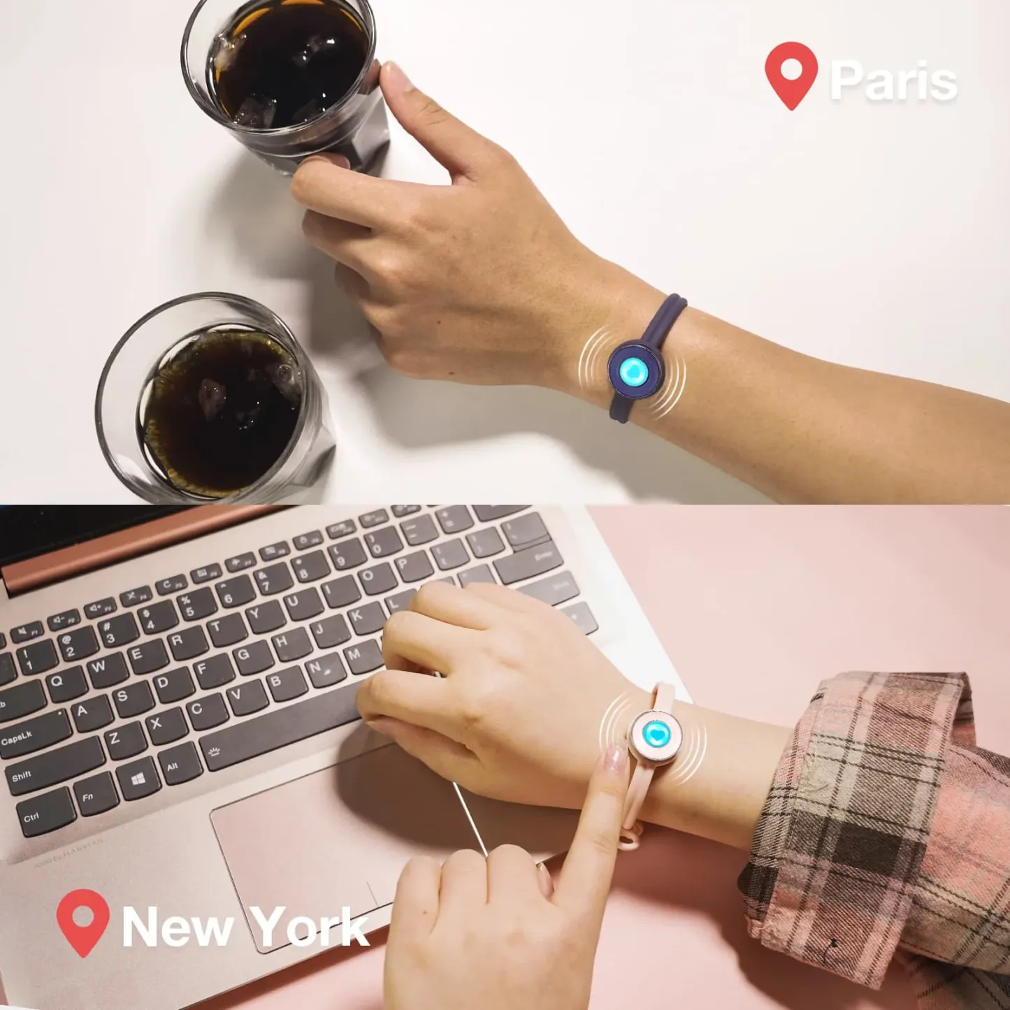 ❤️Candy Original Touch Bracelets【Deep Blue+Pink】👫🎁