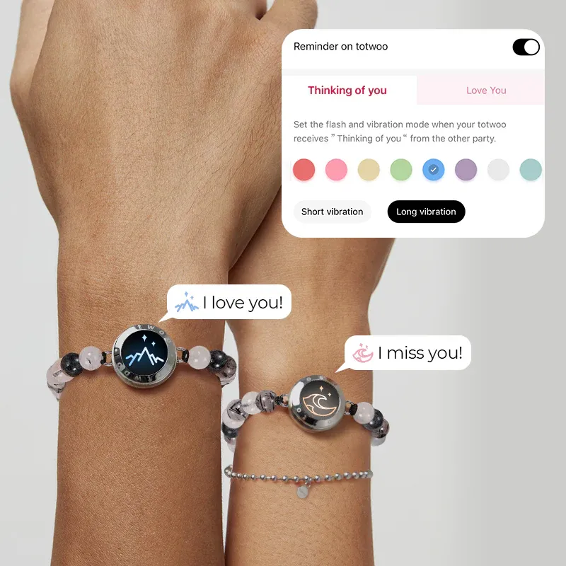 ❤️Mountain & Sea Touch Bracelets with Beaded Black Rutilated Quartz👫🎁