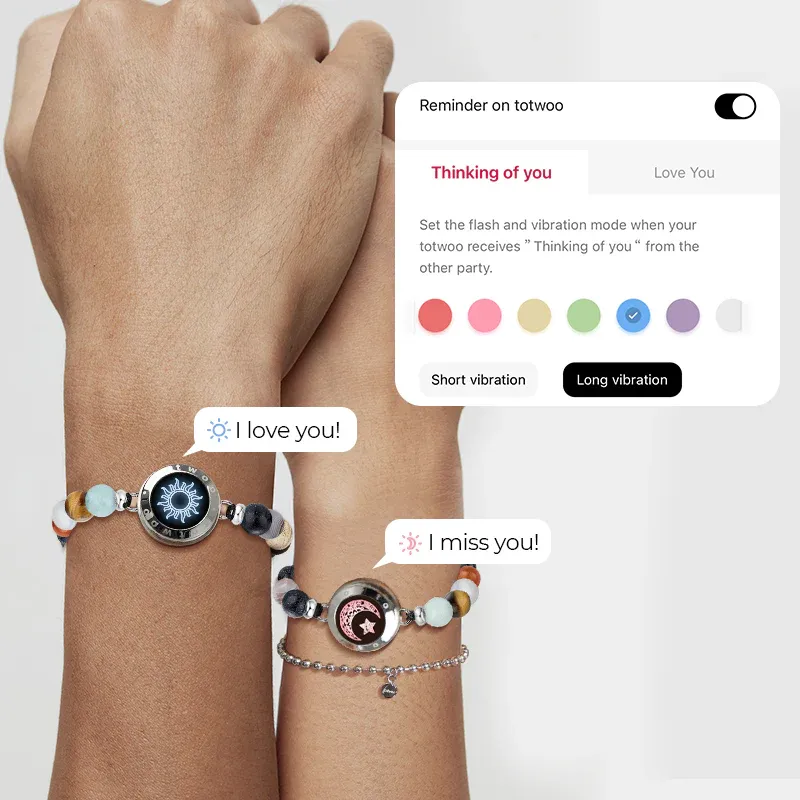 ❤️Sun&Moon Touch Bracelets with Solar System Guardian Beads 👫🎁