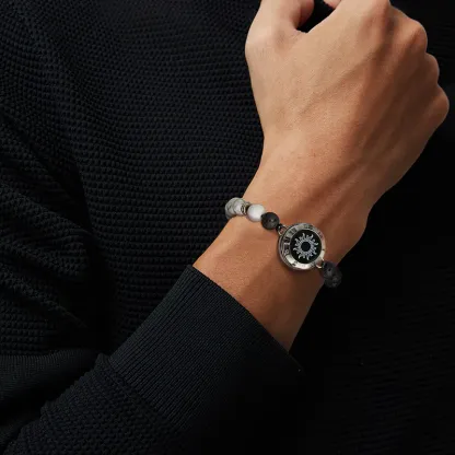 ❤️Sun & Moon Touch Bracelets with Phantasmal Beads 【Silver+Silver】👫🎁