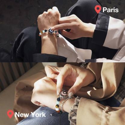 ❤️Sun&Moon Touch Bracelets with Solar System Guardian Beads 👫🎁