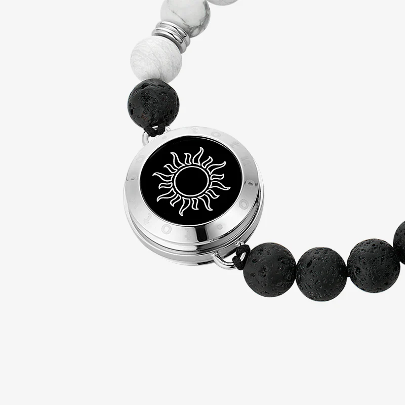 ❤️Sun & Moon Touch Bracelets with Phantasmal Beads 【Silver+Silver】👫🎁