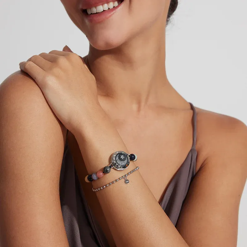 ❤️Sun&Moon Touch Bracelets with Solar System Guardian Beads 👫🎁