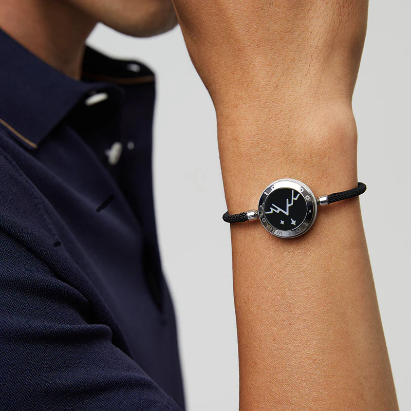 ❤️Mountain & Sea Touch Bracelets with Milan Rope 【Black+Black】 👫🎁