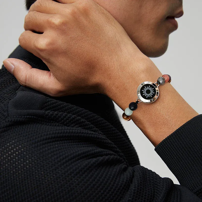 ❤️Sun&Moon Touch Bracelets with Solar System Guardian Beads 👫🎁