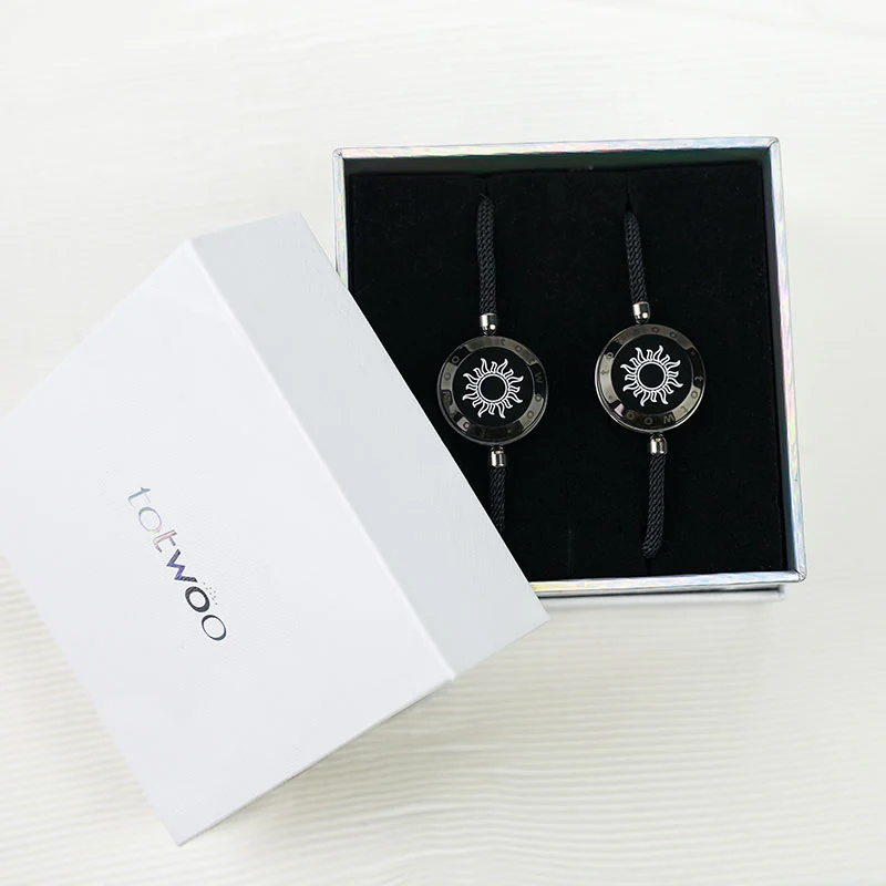 ❤️Sun&Sun Touch Bracelets with Milan Rope【Black+Black】