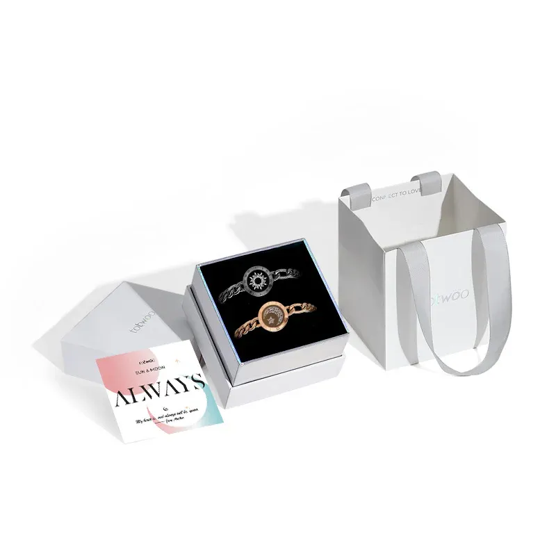 ❤️Sun & Moon Touch Bracelets with Figaro Chain【Black+Gold】👫🎁