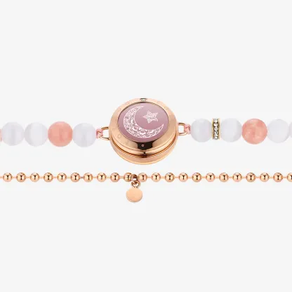 ❤️Sun & Moon Touch Bracelets with Phantasmal Beads 【Black+Rose Gold】👫🎁