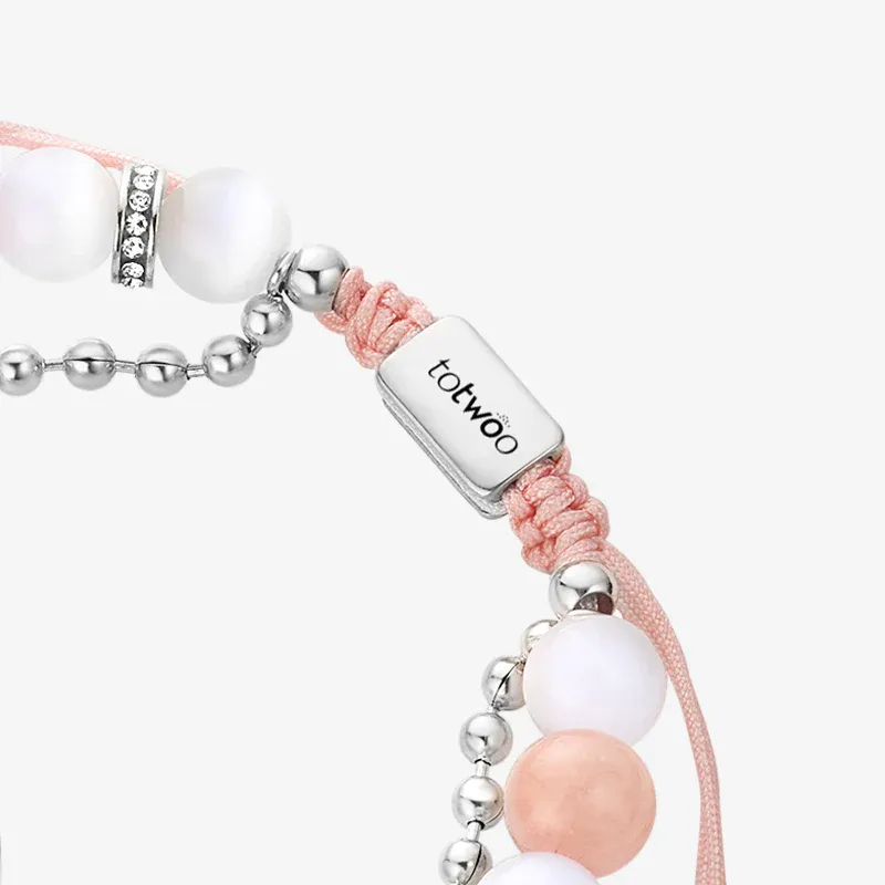 ❤️Sun & Moon Touch Bracelets with Phantasmal Beads 【Silver+Silver】👫🎁