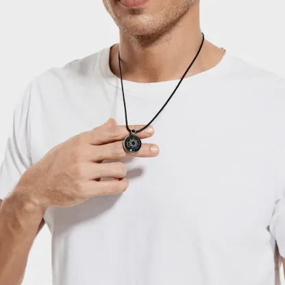 ❤️Sun&Moon Touch Necklaces with Natural Agate Set for Two – The perfect Valentine's Day gift 👫🎁