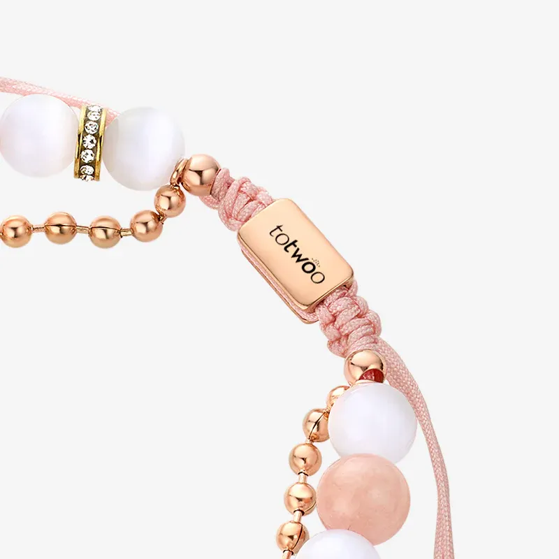 ❤️Sun & Moon Touch Bracelets with Phantasmal Beads 【Black+Rose Gold】👫🎁