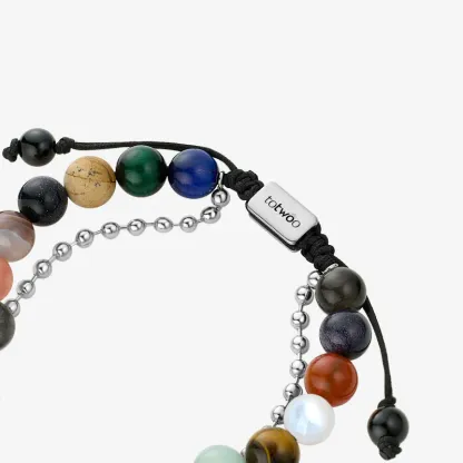 ❤️Sun&Moon Touch Bracelets with Solar System Guardian Beads 👫🎁