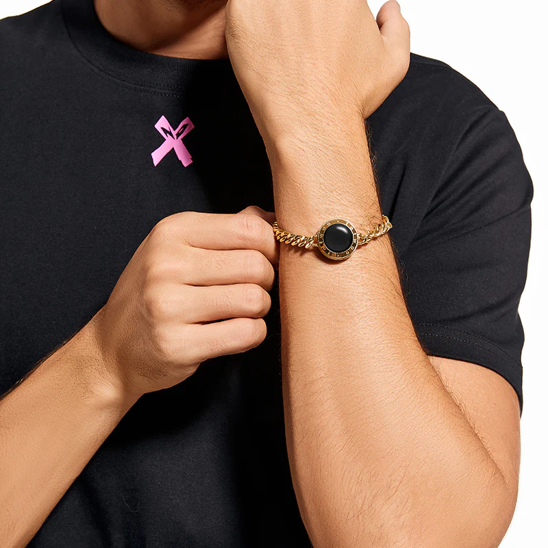 ❤️Soulmate 2.0 Touch Bracelets【Gold Cuban Chain+Gold Figaro Chain】👫🎁