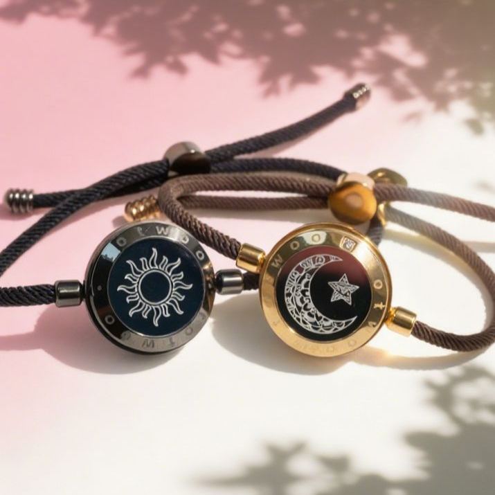 Sun & Moon Touch Bracelets with Milan Rope