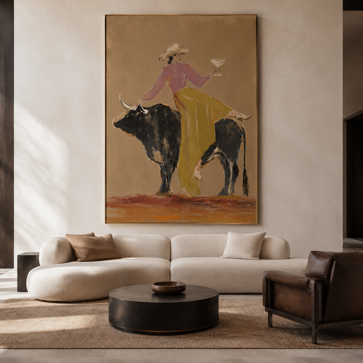 Cowgirl with Wine Wall Art | Desert Celebration