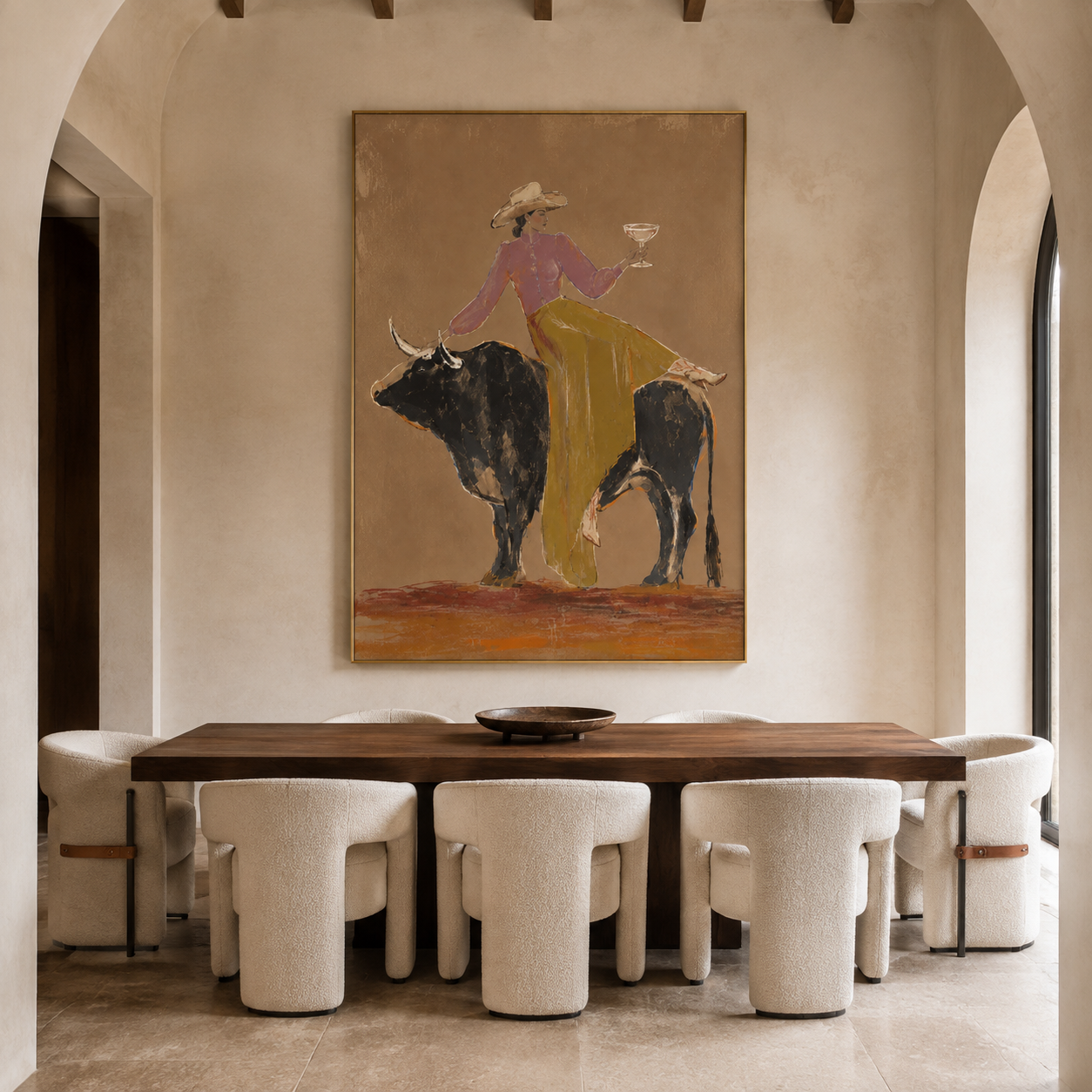 Cowgirl with Wine Wall Art | Desert Celebration