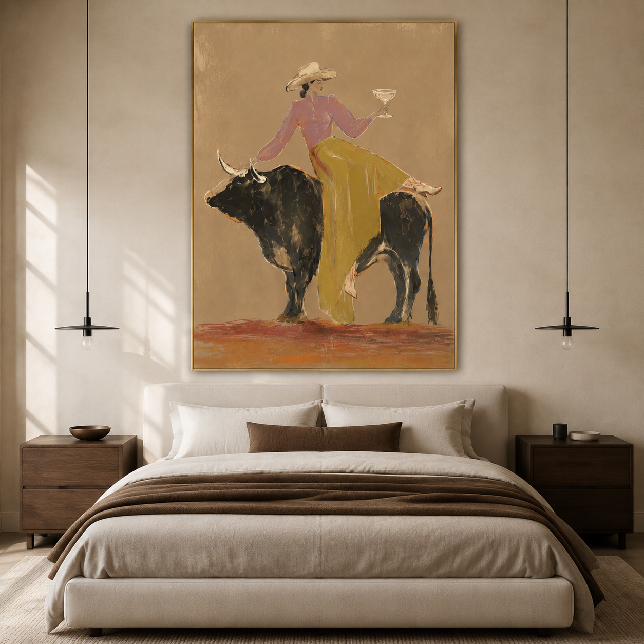 Cowgirl with Wine Wall Art | Desert Celebration