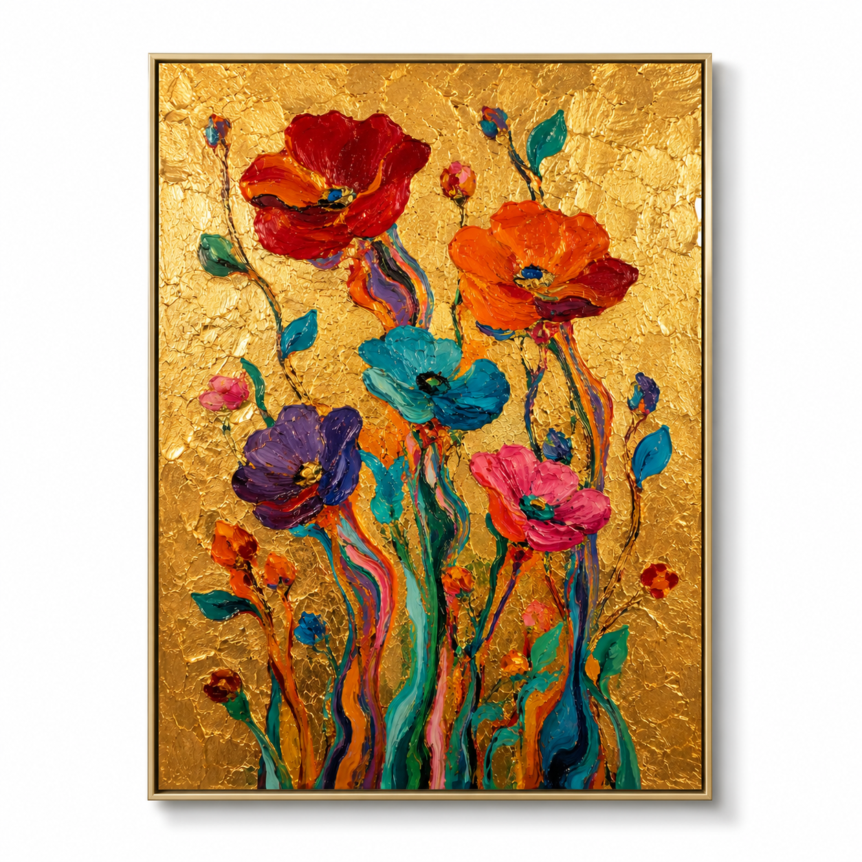 Velvet Petals on Gold