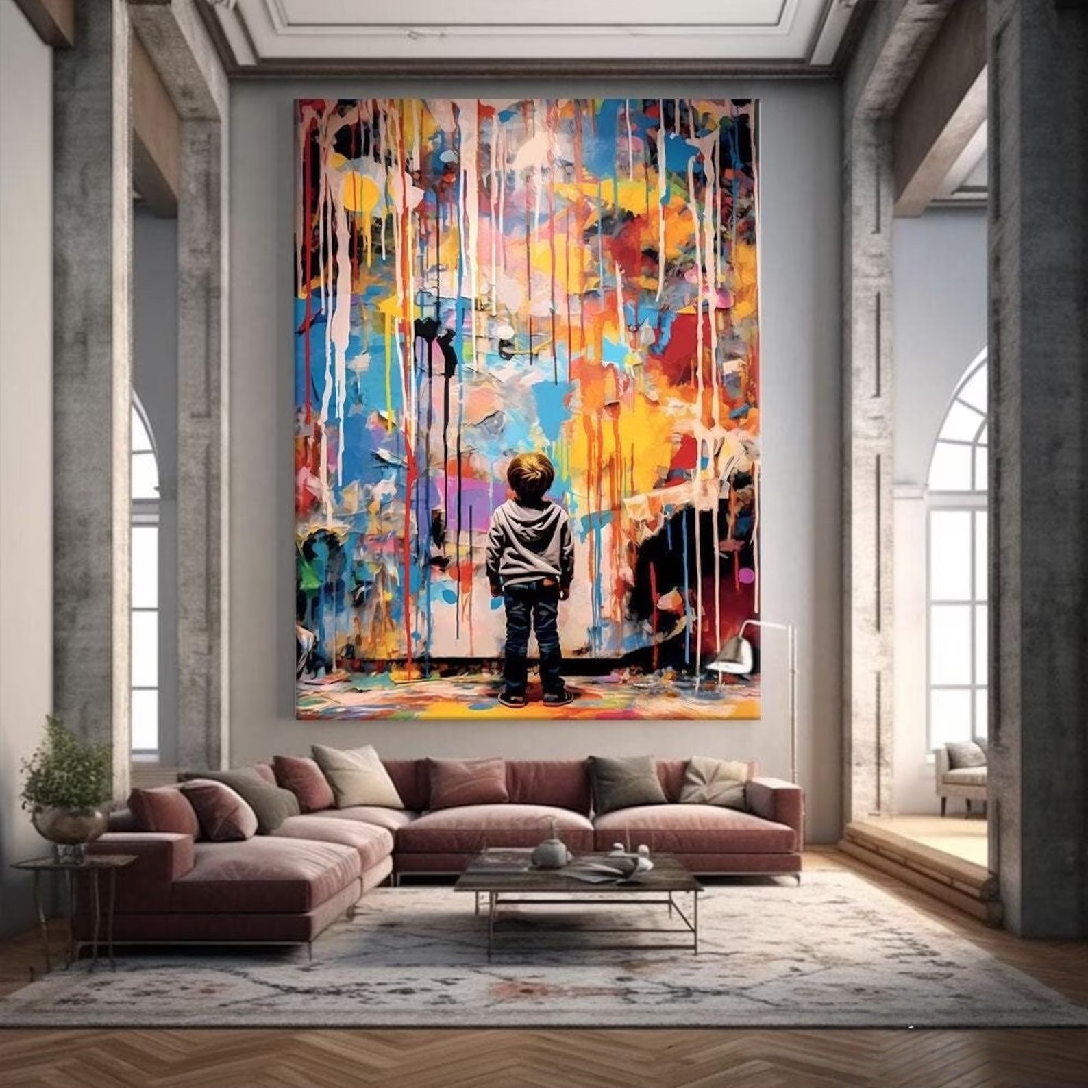 Child Facing Colorful Chaos
