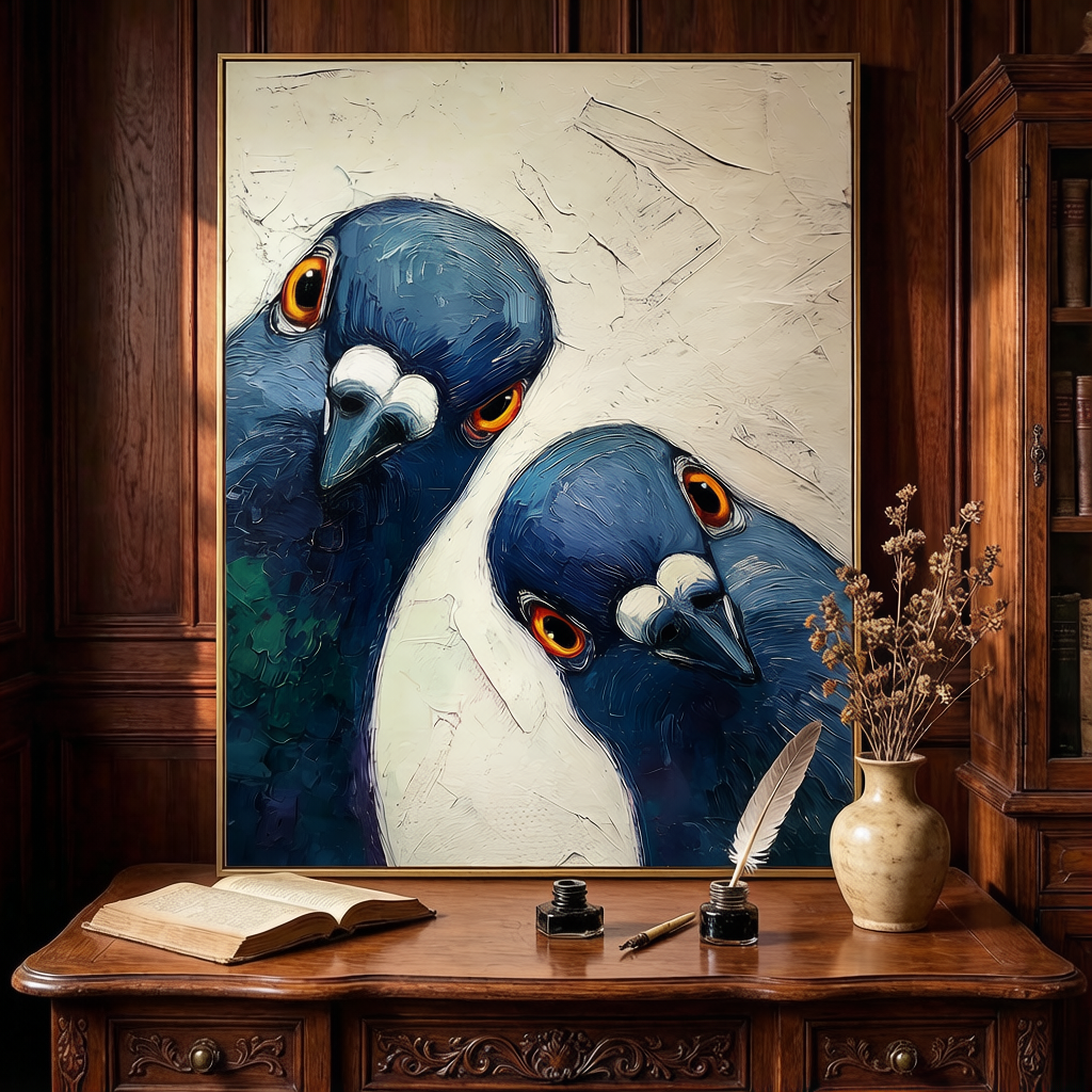 Playful Pigeons