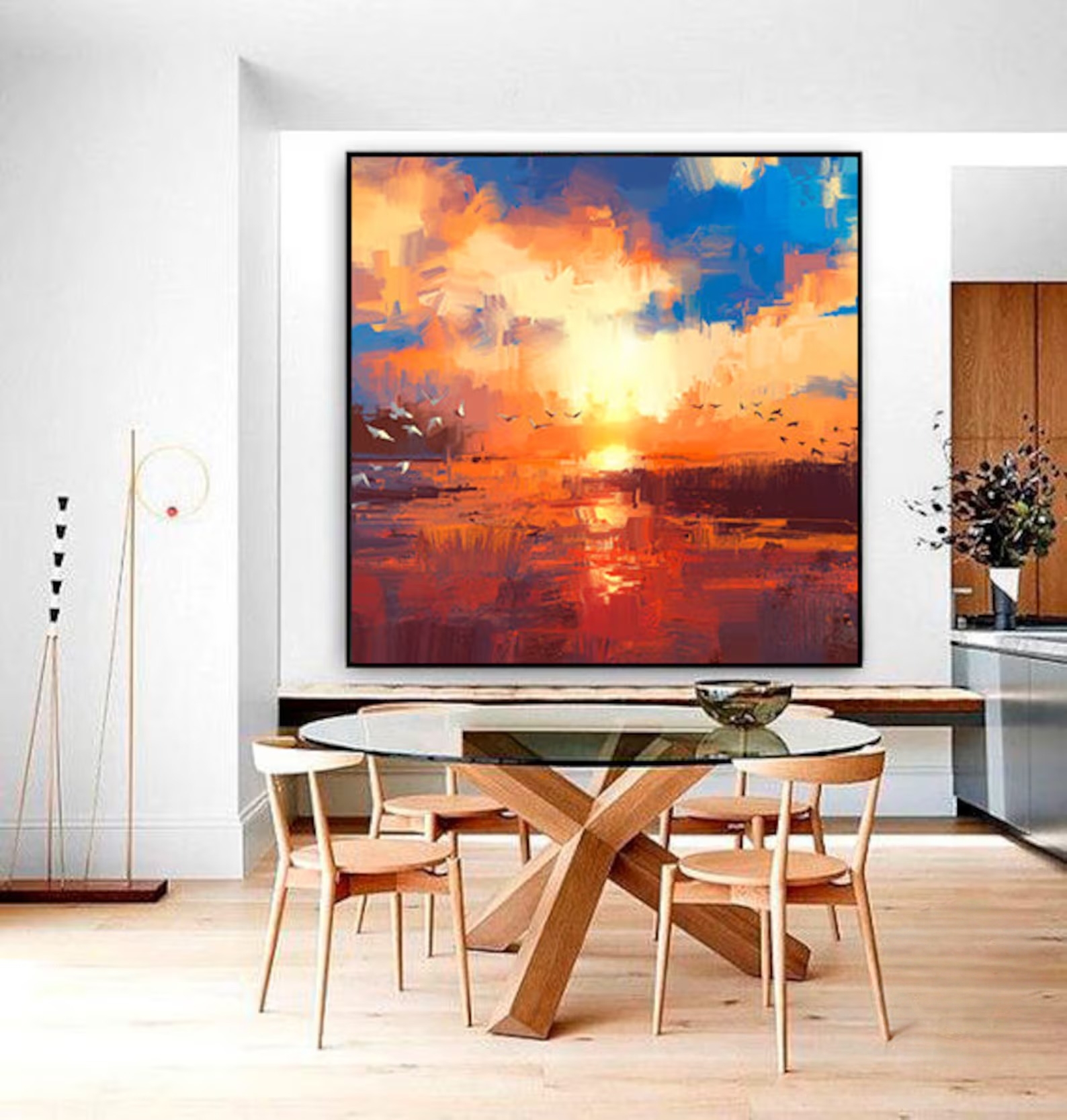 Fiery Sky and Calm Sea