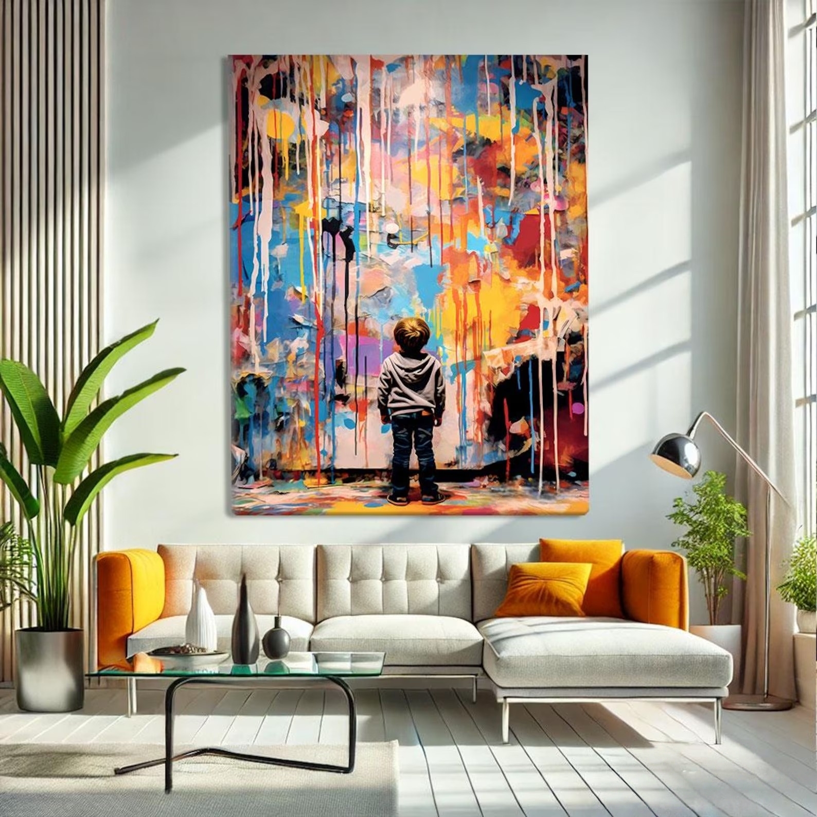 Child Facing Colorful Chaos
