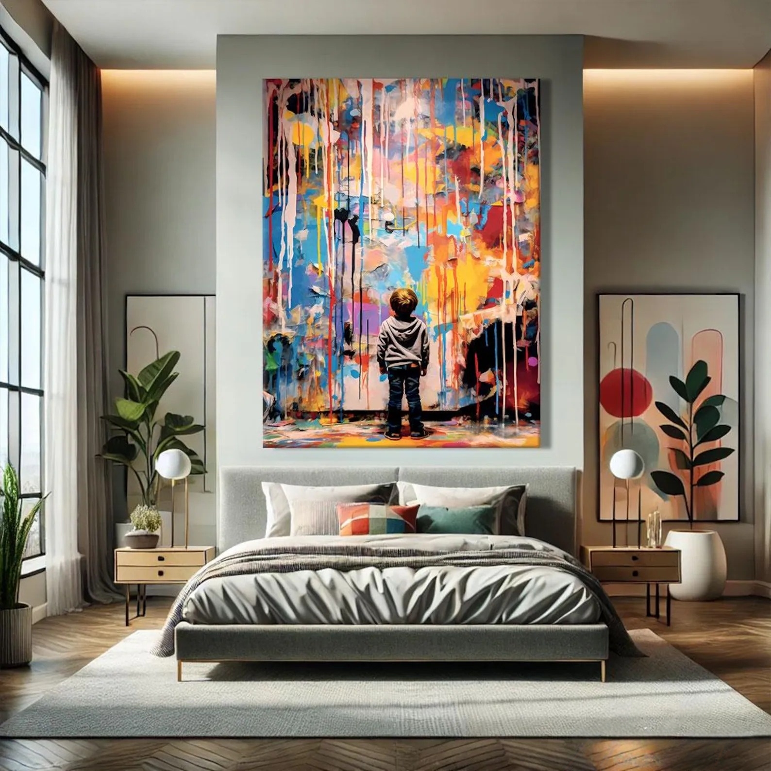 Child Facing Colorful Chaos