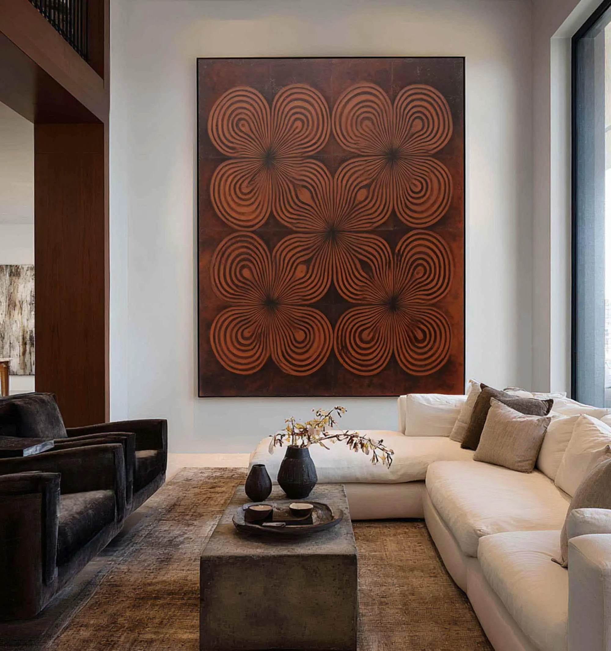Earthy Abstract Blooms- Wabi Sabi Art