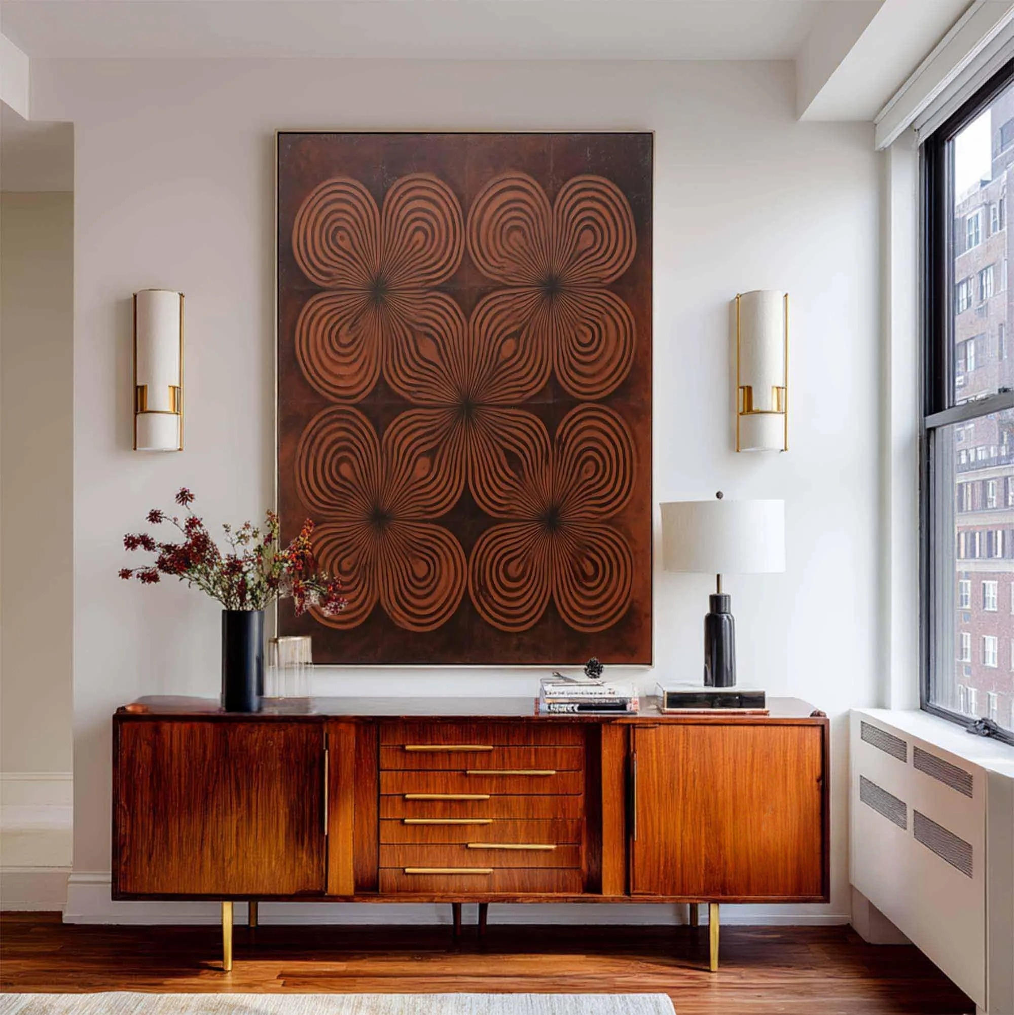 Earthy Abstract Blooms- Wabi Sabi Art