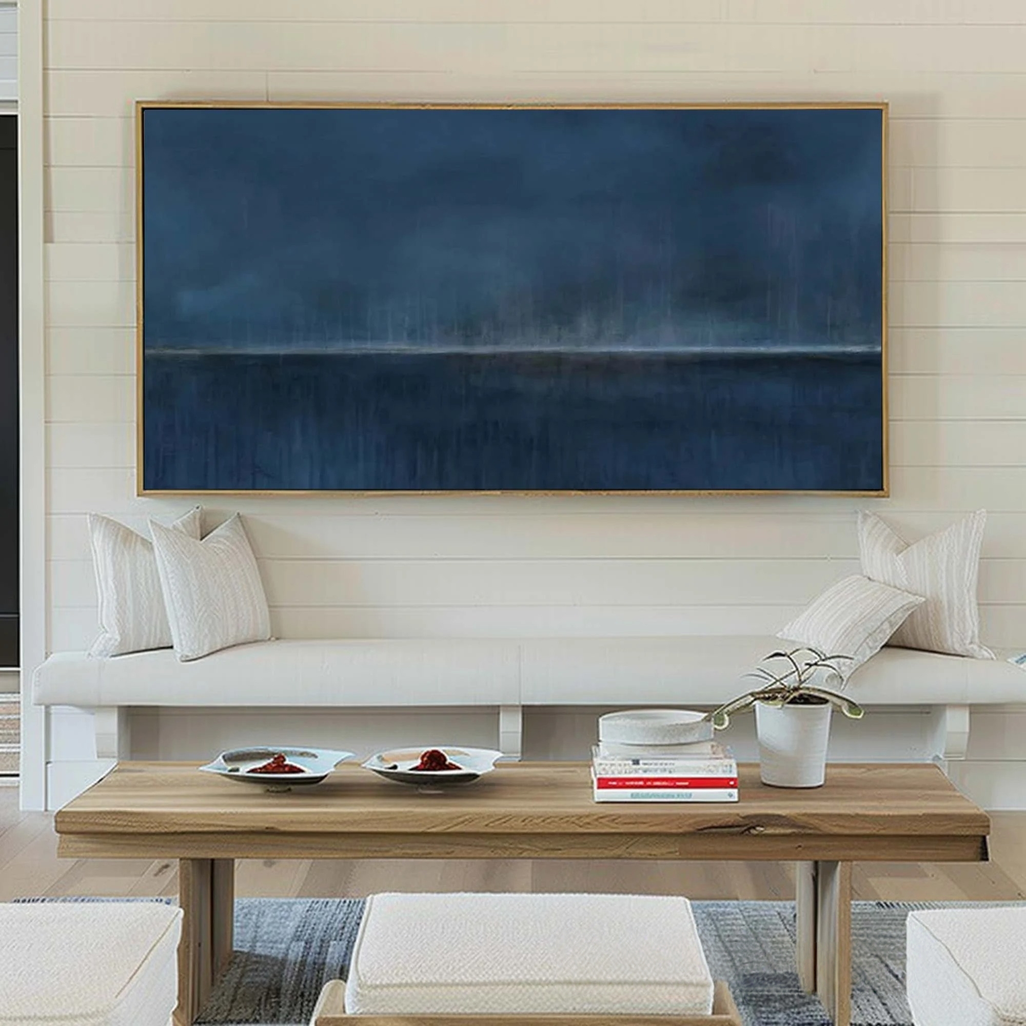 Monochromatic Blue Seascape