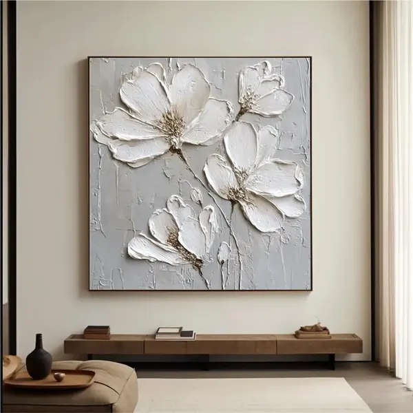 Textured Floral Painting