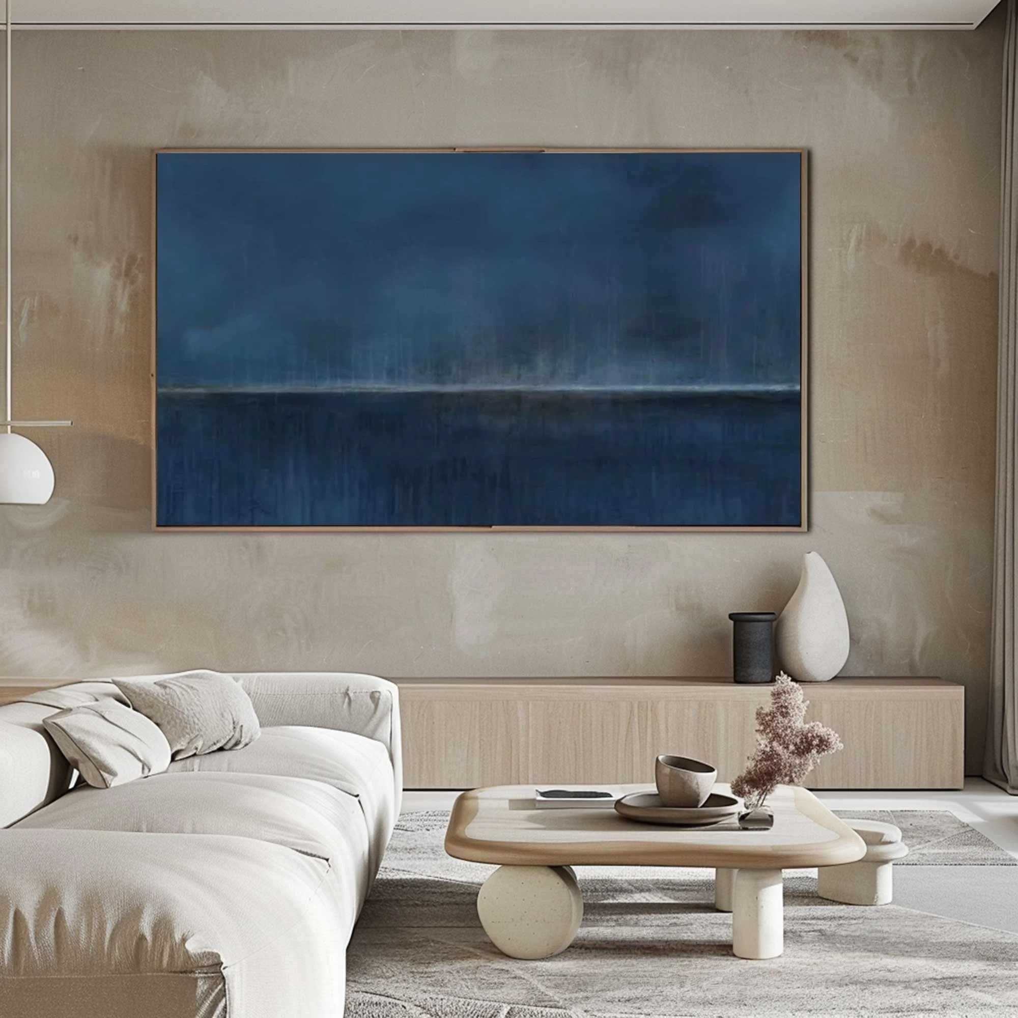 Monochromatic Blue Seascape