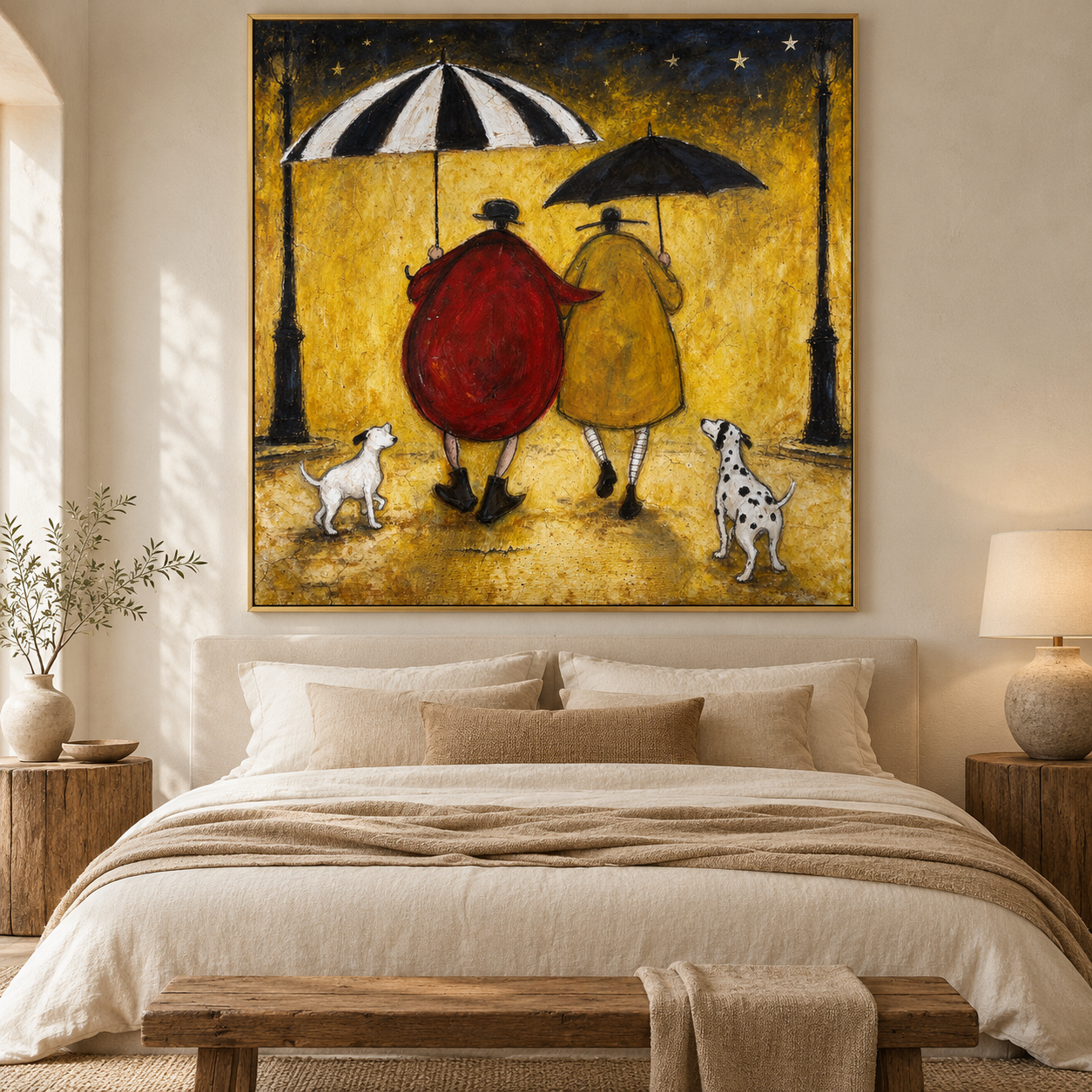 Golden Rainy Stroll
