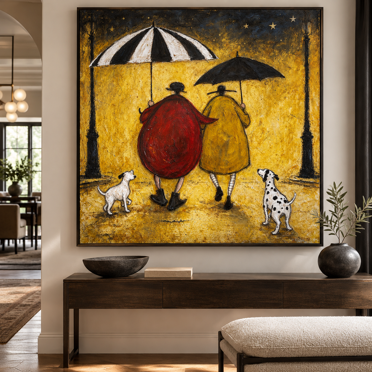 Golden Rainy Stroll