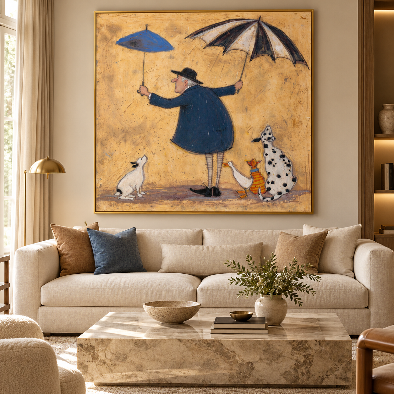 Rainy Walk With Companions