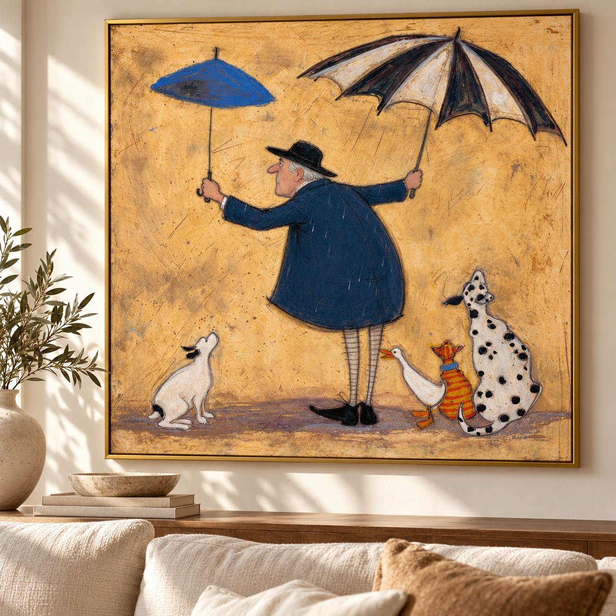 Rainy Walk With Companions