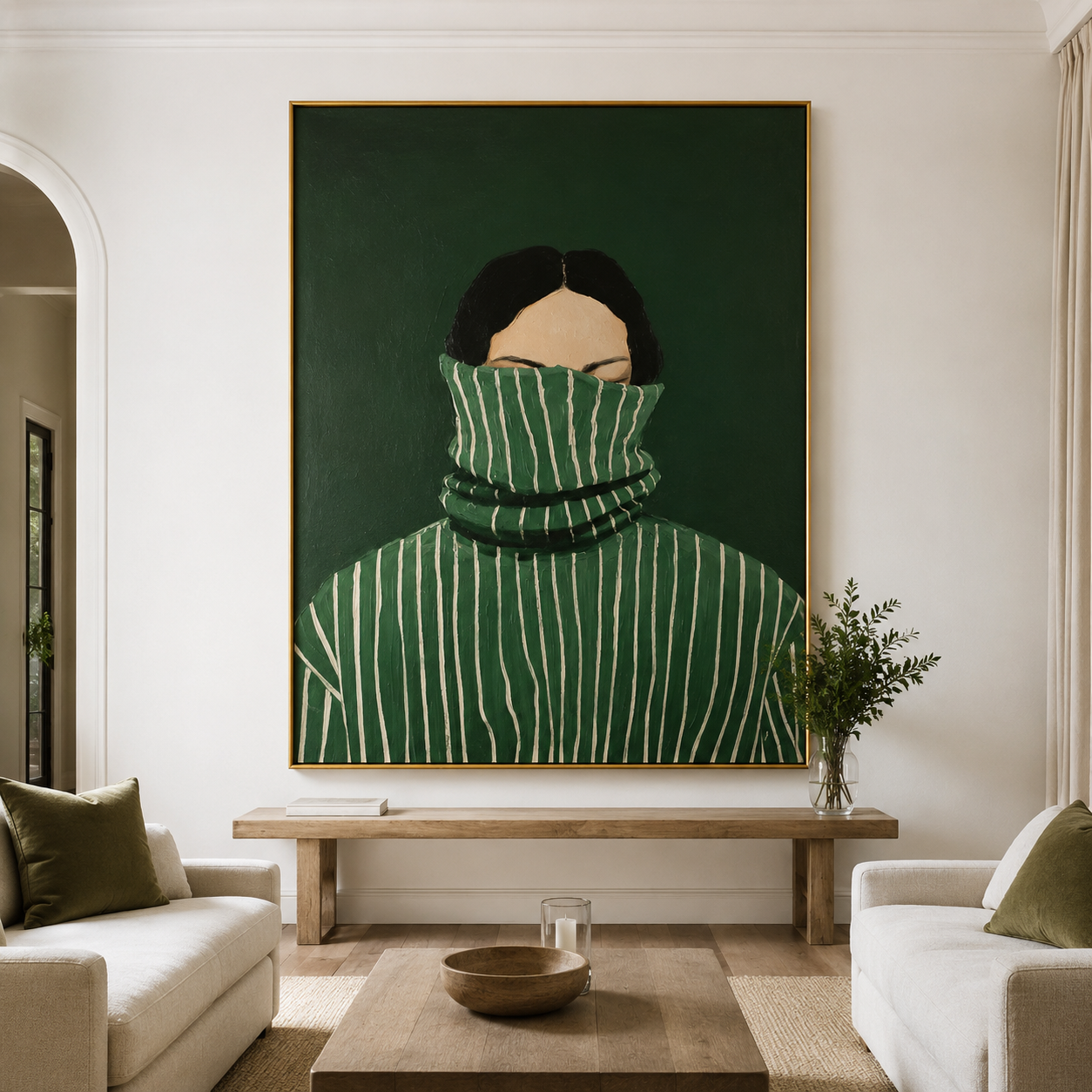 Green Woman Wall Art | Hidden in Stillness