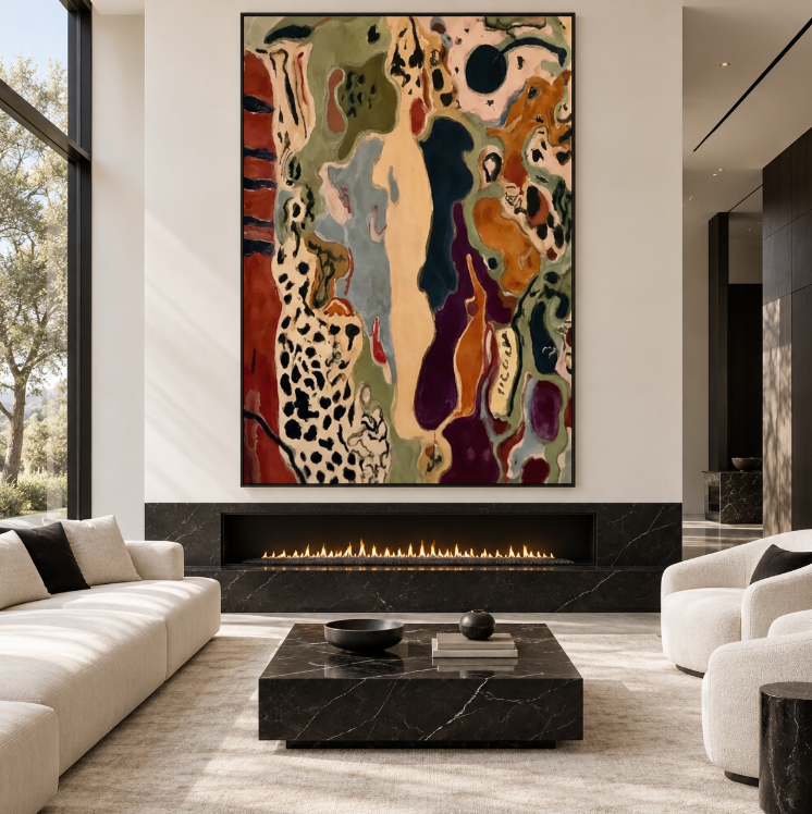 Earth Tone Oil Painting | Shifting Forms