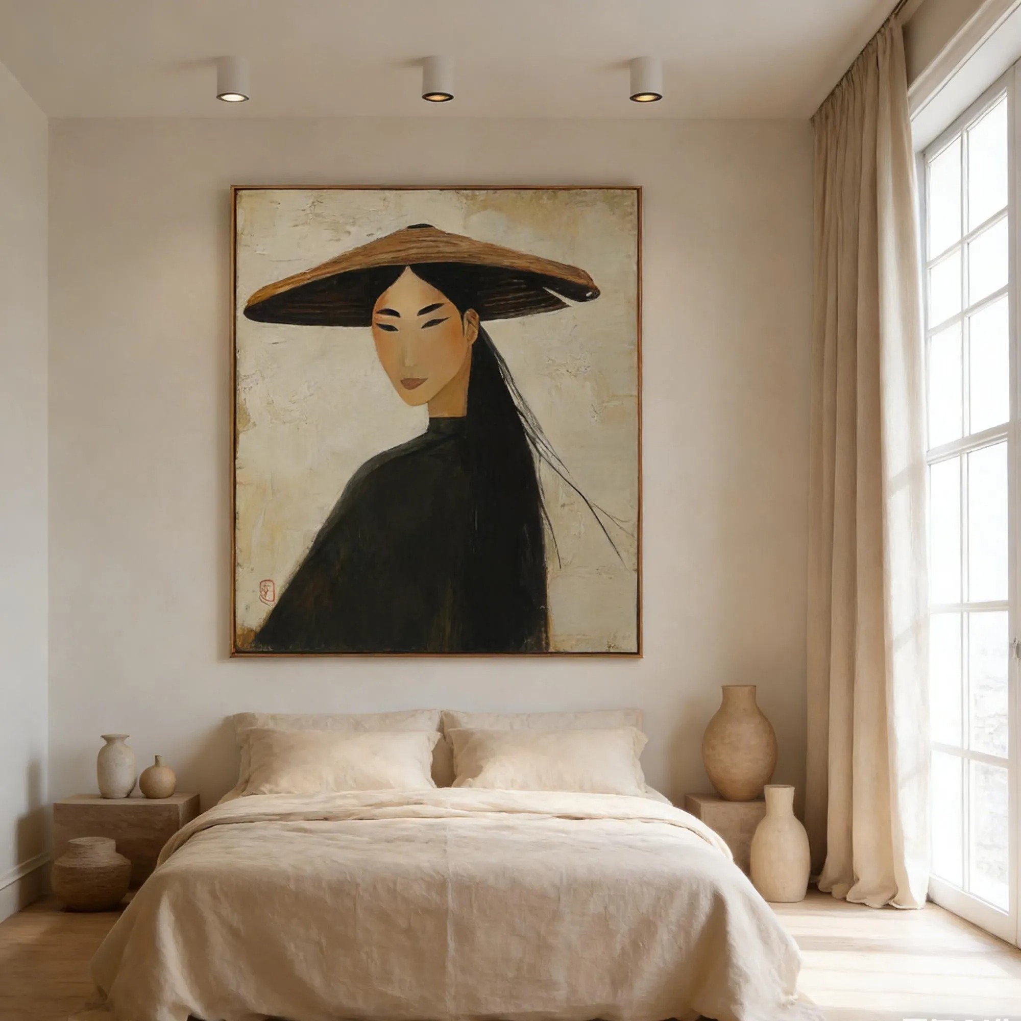 Lady with Conical Hat Figure