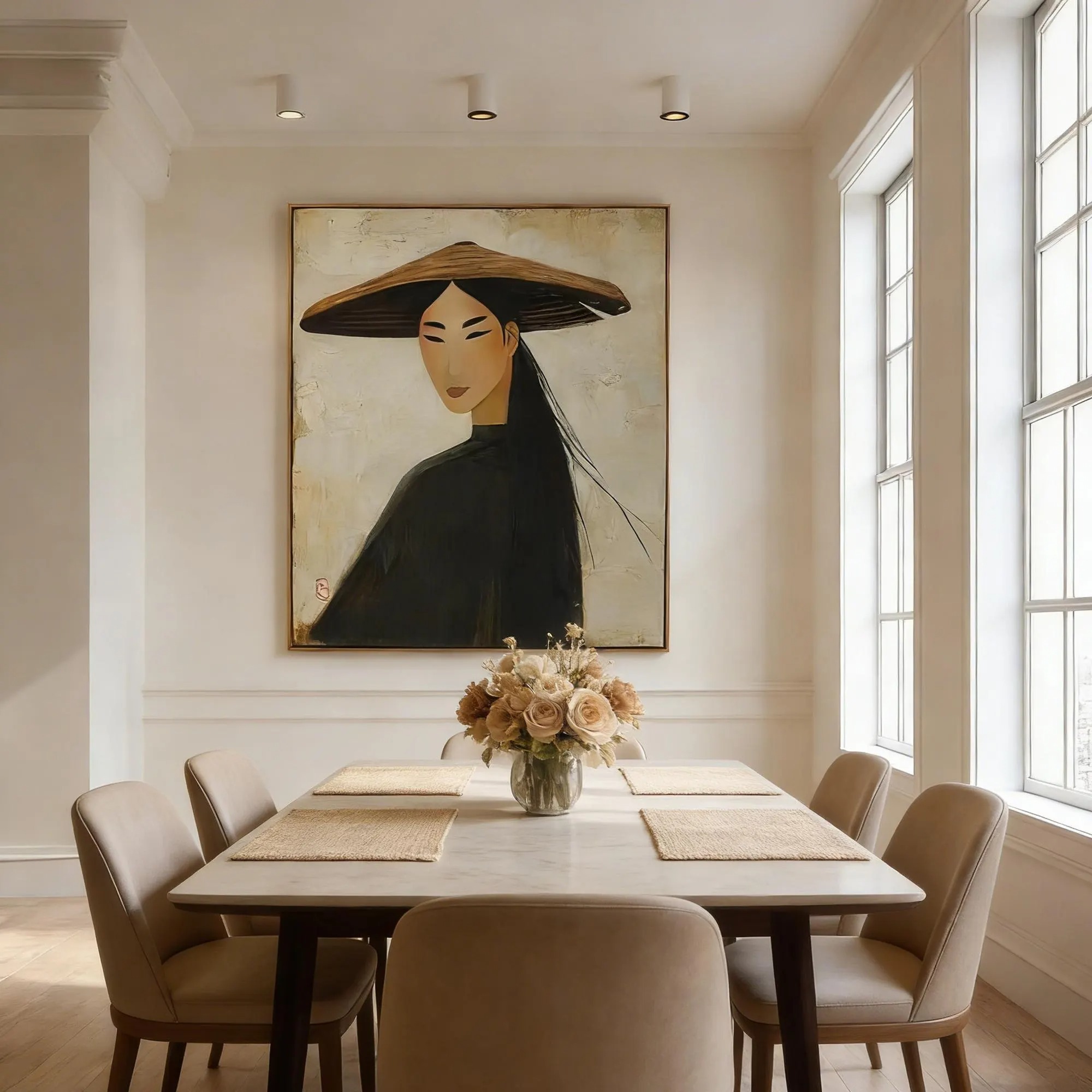 Lady with Conical Hat Figure