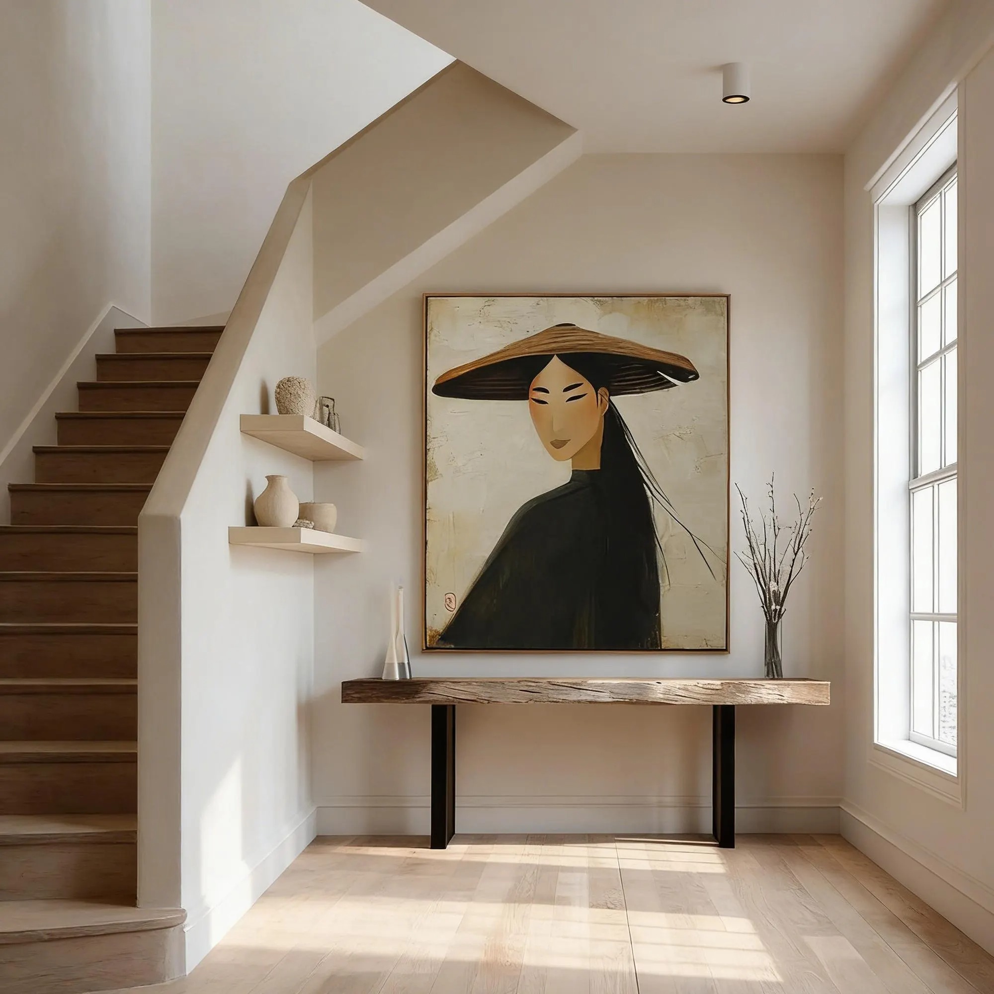 Lady with Conical Hat Figure