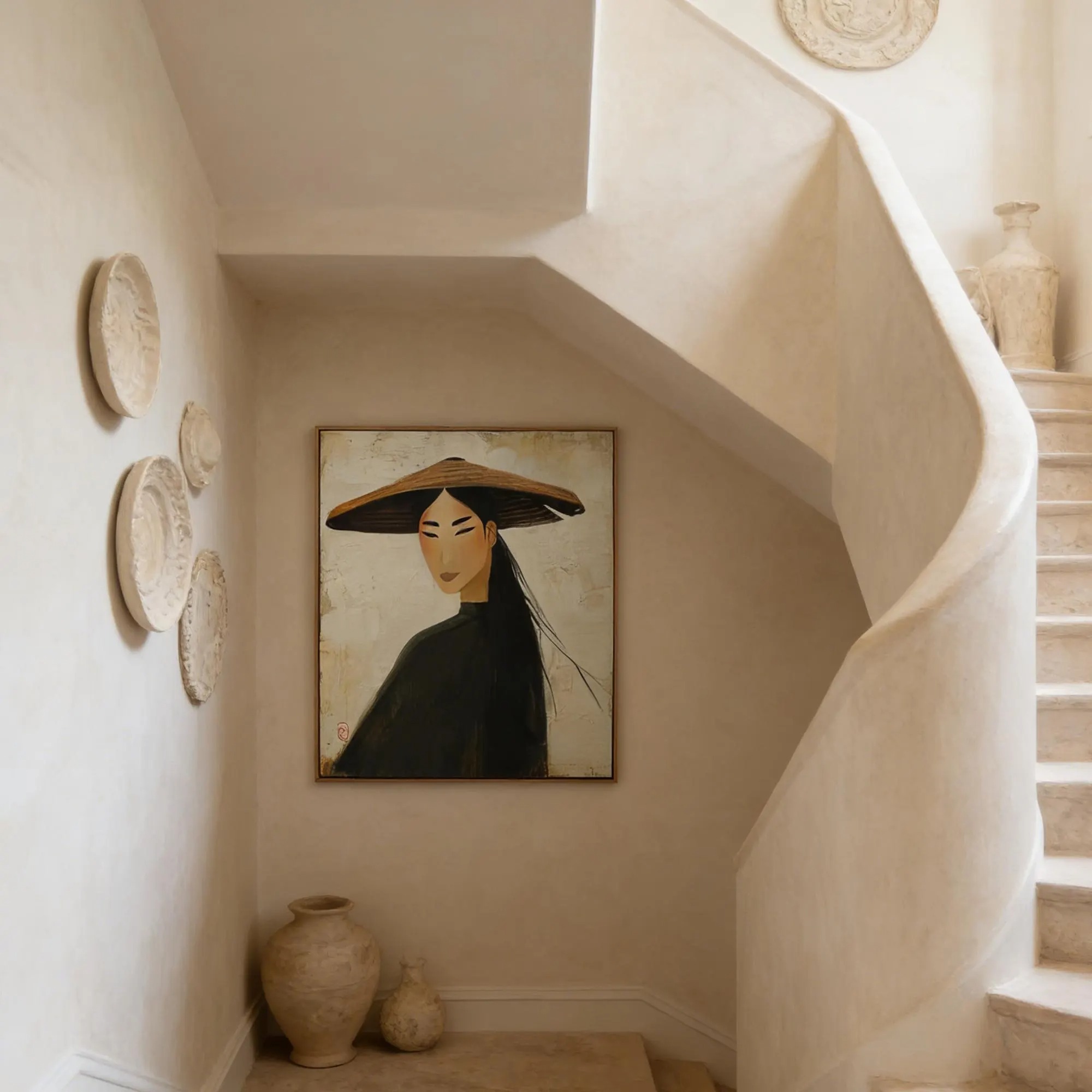 Lady with Conical Hat Figure